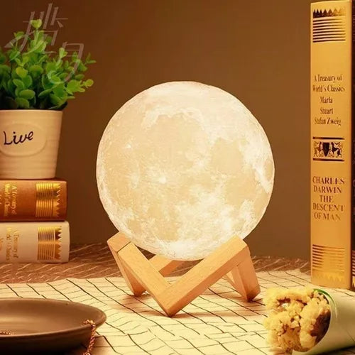 Lámpara Luna 3D LED – Luz Decorativa Mágica con Cambio de Color